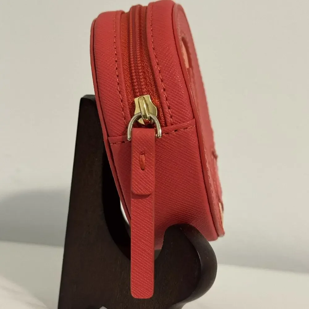 KATE SPADE Flamingo Pink Zip-Around Animal Print Coin Wallet